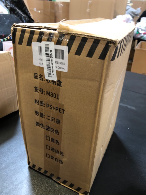 Photo 1 of Clear Display Case for Figures, 3 Tier Adjustable Display Stand, Acrylic Display Box with Magnetic Door, Dustproof Showcase for Collectibles Mini Funko Pop Popmart Action Figures (Ivory-2 Pack)