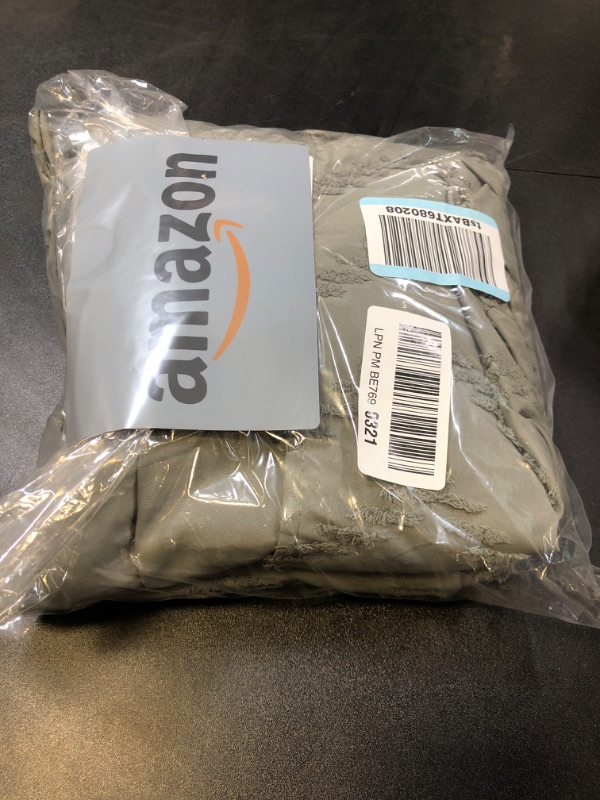 Photo 1 of Dynamene Extra Long Shower Curtains, 84 Inches Long Boho Tufted Chevron Striped Fabric Shower Curtains for Bathroom, Tall Minimalist Waterproof Cloth Shower Curtain Set with Hook, Sage Green, 72x84