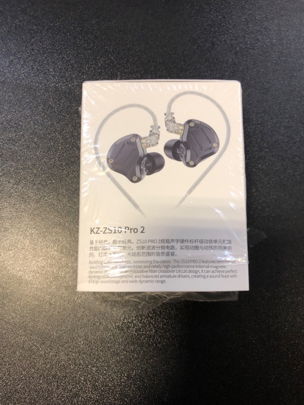 Photo 2 of Linsoul KZ ZS10 PRO 2 In Ear Monitor IEM, 1DD+4BA Hybrid Wired Earbuds, with 4-Level Tuning Switch, 3-Way Crossover Gaming Earbuds, Silver-plated IEM Cable for Musician Audiophile (Black, Without Mic)