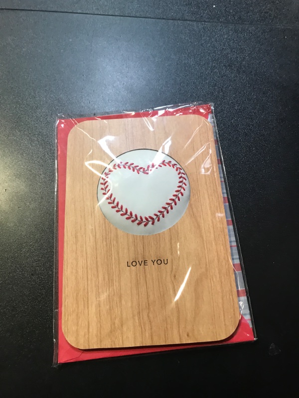 Photo 2 of Hallmark Signature Wood Fathers Day Card (Baseball), (799FFW2019)