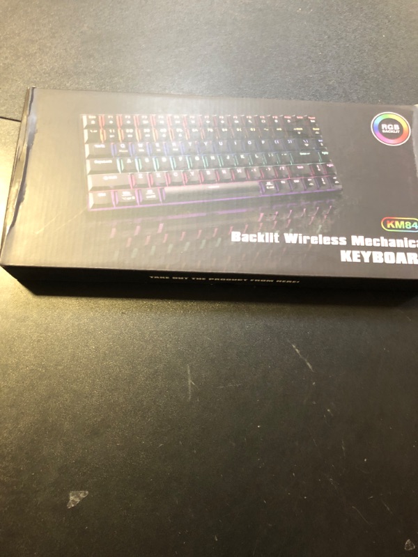 Photo 1 of SABLUTE 75% Wireless Mechanical Gaming Keyboard, Tri-Mode Bluetooth/2.4G/USB-C Wired, Backlit Compact 84 Keys Mini Keyboard with Low-Profile Red Switch for PC Laptop Tablet Windows Mac