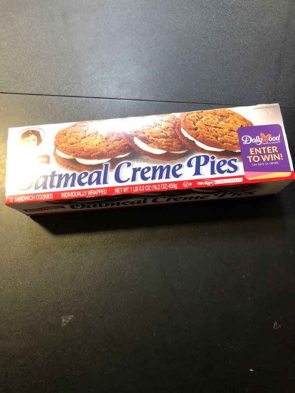 Photo 2 of Little Debbie Oatmeal Crème Pies, 12 Individually Wrapped Sandwich Cookies, 16.2 OZ Box  11/17/2024---