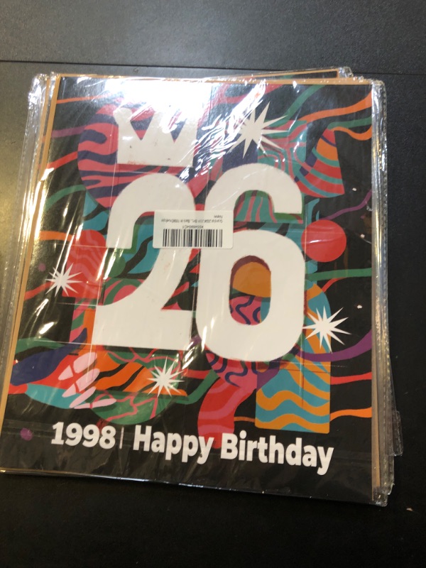 Photo 2 of Gcardist 2024 26th Birthday Greeting Card, 26 Years Old Birthday Gift Card,Memory Back In 1998?Envelope?pack of 8 