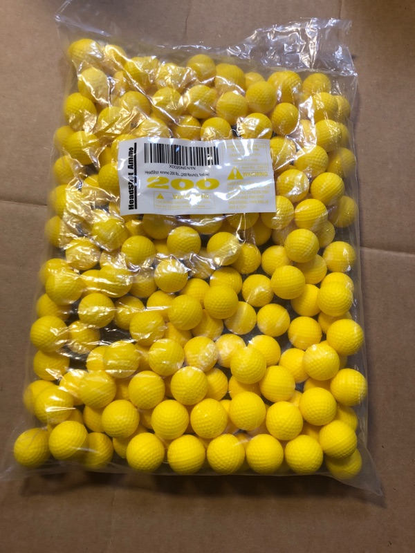 Photo 2 of Headshot  Foam Balls for Toy Gun - 200 Rounds Refill Pack of Bullets Compatible with Nerf Rival Guns – Yellow