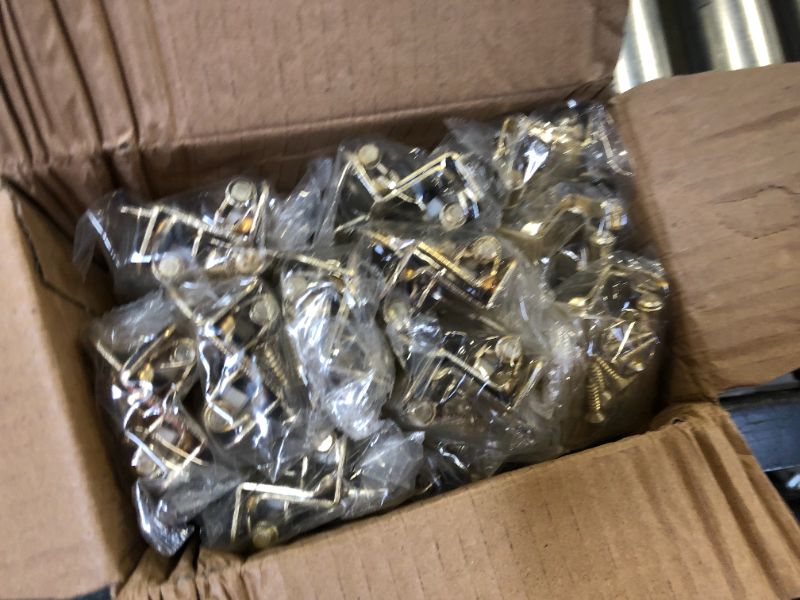 Photo 2 of 1/2" Overlay Brass Gold Cabinet Hinges, (25 Pairs - 50 Pack) Semi Wrap Partial Wrap Self Closing Kitchen Cabinet Hinges,Hidden Cabinet Hinge for Cabinet Doors