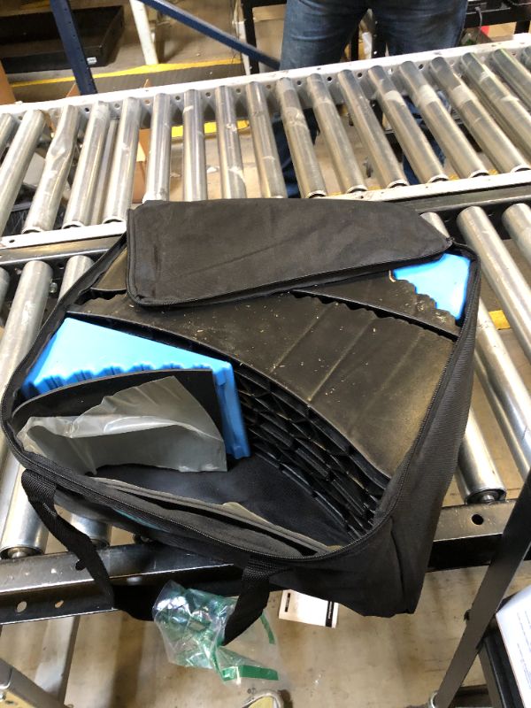 Photo 1 of Kohree RV Leveling Blocks, 2 Packs Sturdy Camper Curved Levelers with 2 Wheel Chocks, 2 Rubber Mats & Carry Bag, RV Leveling System for Single Dual Axle Travel Trailers, 6" Max Leveling Height