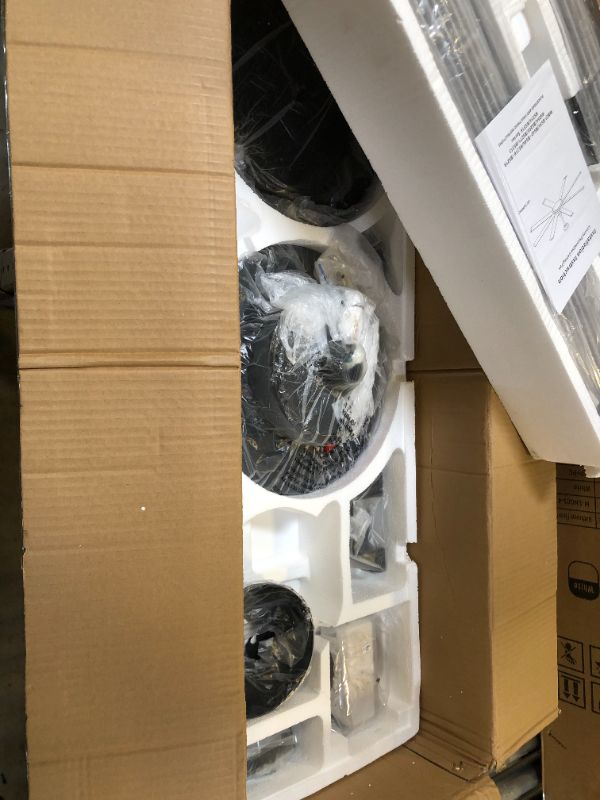 Photo 1 of WINGBO 80" Ceiling Fan with Lights and Remote Control, Matte Black Ceiling Fan with 3 Downrod, 8 Reversible Blades, 6-Speed DC Motor, Modern Ceiling Fan for Kitchen Bedroom Living Room