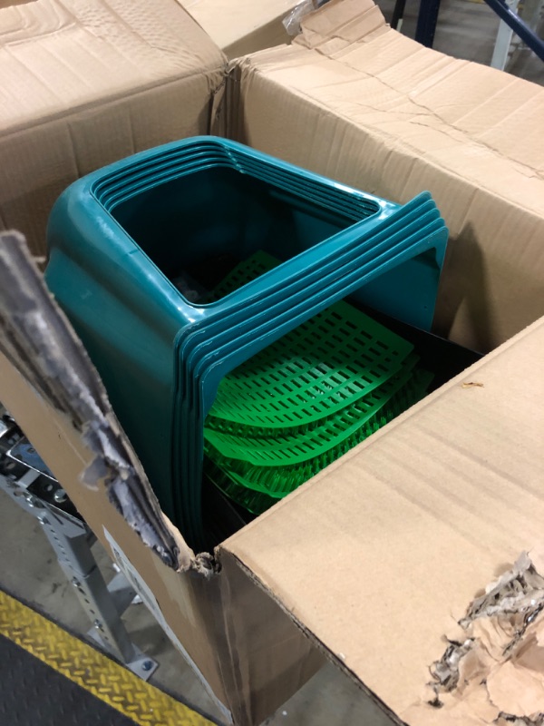 Photo 1 of TOSSCA Nesting Boxes for Chicken Coops | Roll Away Hen House for Laying Eggs | Durable Plastic Chick Brooder Box with Perch & Pull Out Egg Tray for Poultry Farm | Chicken Coop Accessories (Pack of 5)