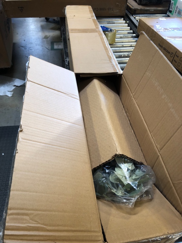 Photo 1 of FEELEAD 7ft Faux Olive Tree - Fake Potted Olive Silk Tree with Planter Natural Olive Branches and Realistic Leaves Artificial Tree for Home House Office Decor Indoor