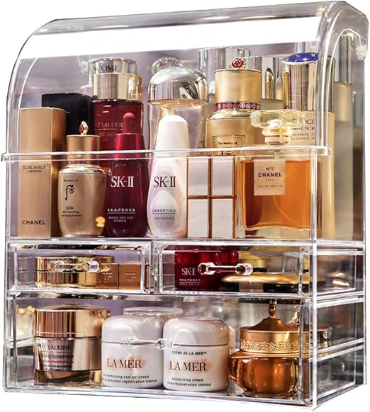 Photo 1 of MOOCHI Professional Large Cosmetic Makeup Organizer Dust Water Proof Cosmetics Storage Display Case with Drawers Portable For Brushes Lipsticks Jewelry
