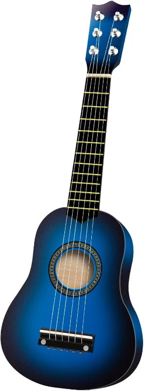 Photo 1 of 21 Inches Guitar for Kids Wooden Acoustic Guitar 6 Strings Ukulele for Toddler Musical Instruments Learning Toys for 3 4 5 Year Old Boys Girls Gifts Ages 3-7 (Blue)
