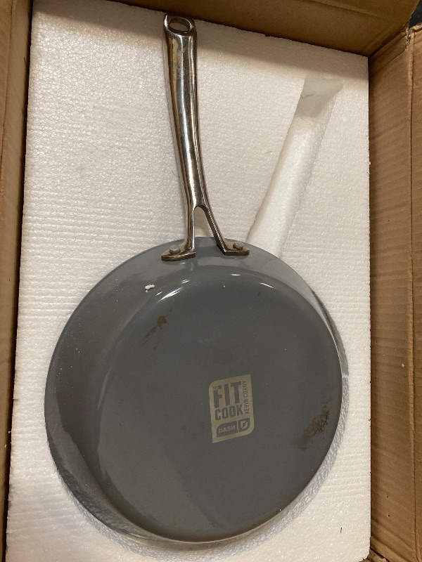 Photo 3 of DASH The Fit Cook x 10" Enameled Carbon Steel Fry Pan- Slate
