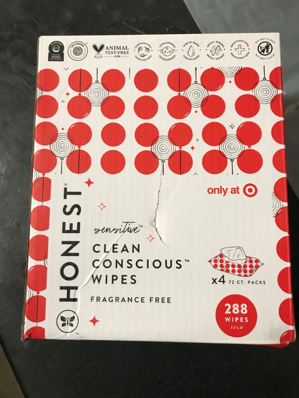 Photo 2 of The Honest Company Plant-Based Baby Wipes - RED-y to Celebrate - 288ct