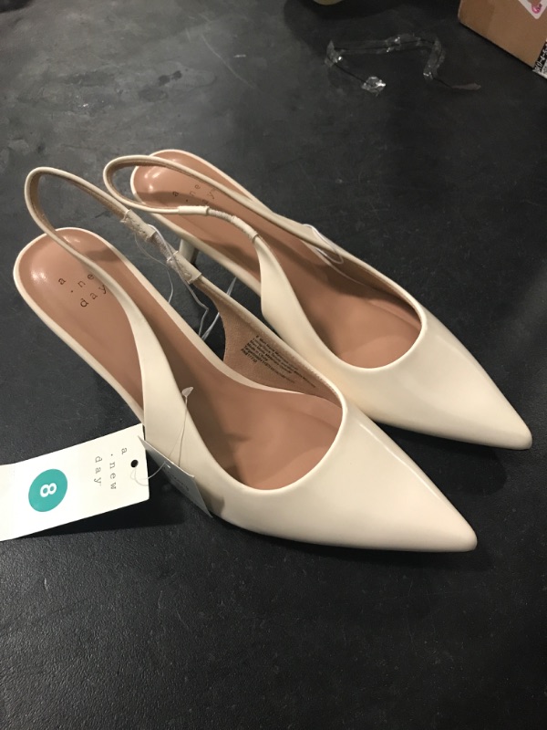 Photo 1 of Size 8 A New Day Aubrey Slingback heels cream 