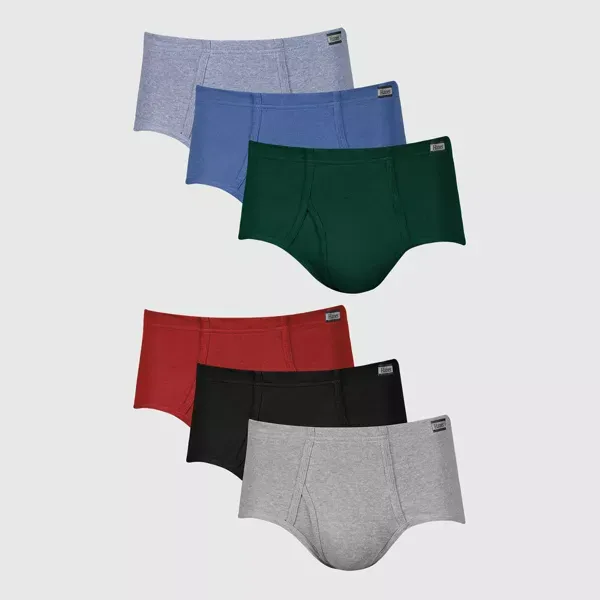 Photo 1 of Size Medium Hanes Men's Comfort Soft Waistband Mid-Rise Briefs 6pk - Blue/Green/Gray
