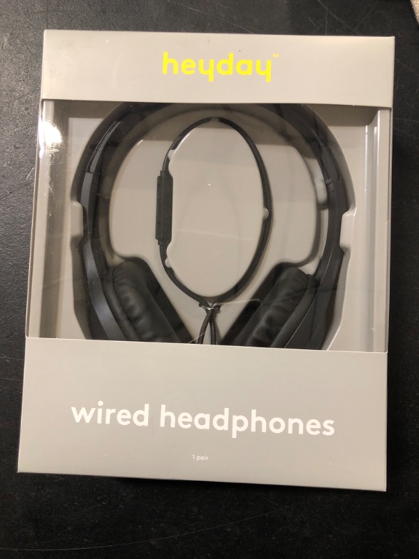 Photo 1 of Headphones Heyday Wired 3.5mm Jack with Mic & Remote Black
