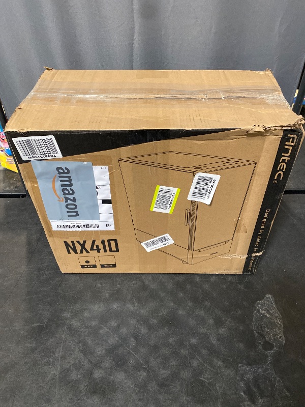 Photo 1 of Antec NX410 ATX Mid-Tower Case, Tempered Glass Side Panel, Full Side View, Pre-Installed 2 x 140mm in Front & 1 x 120 mm ARGB Fans in Rear, Black (9734087000)