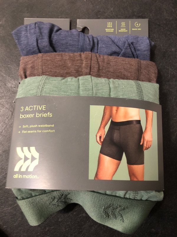 Photo 2 of Medium Men's All Day Active Boxer Briefs 3pk - All in Motion™