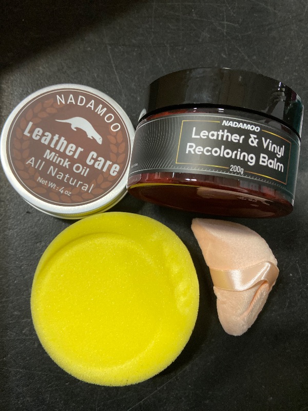 Photo 2 of Dark Brown Vinyl & Leather Recoloring Balm Leather Repair Kit Restoration Cream
