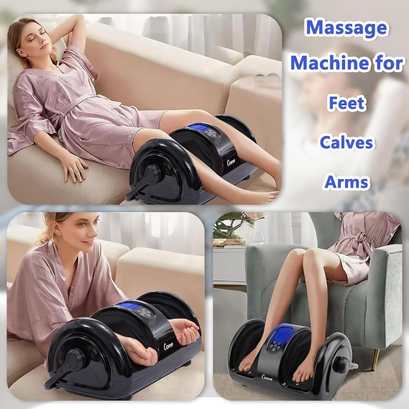 Photo 2 of Shiatsu Foot Massager with Heat,Foot Massager for Plantar Fasciitis,Pain Relief and Heat Therapy,Massage Leg/Calf/Ankle with Deep Kneading,Gift for Family and Friends(Black)
