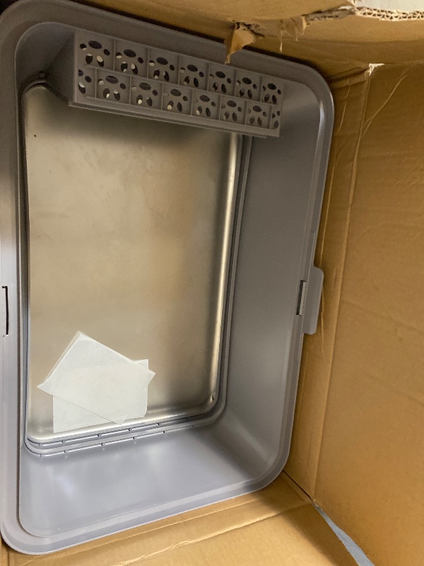 Photo 1 of 2PACK Stainless Steel Litter Box, Metal Litter Boxs with Lid High Sides, XL Extra Large Litter Box for Big Cats, Never Absorbs Odors, Leak-Proof, Stain-Free, Rust-Free, Easy to Clean 