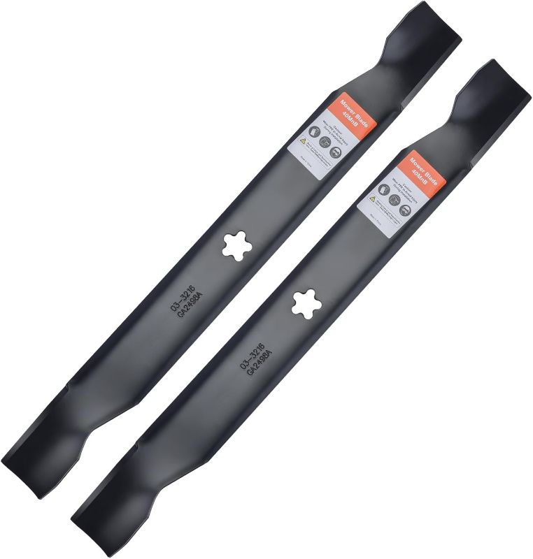 Photo 1 of 42 Inch Mower Blades for Craftsman LT1000 LT2000 T110 YT3000 138971 532138971 Poulan Pro 42" Deck Riding Mower Lawn Tractor PP19A42 Husqvarna YTH18542 (5 Point Star)
