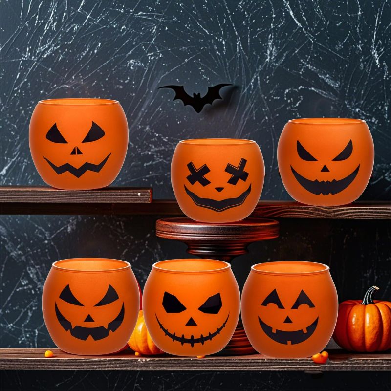 Photo 1 of Halloween Table Decor Candle Holder Set of 12 ,Holloween Votive Candle Holders for Halloween Party Decorations Indoor Centerpieces
