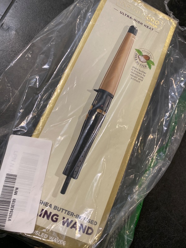 Photo 1 of INFINITIPRO BY CONAIR Ultra-High Heat Tourmaline Ceramic Curling Wand; 1 1/4-inch to 3/4-inch Curling Wand