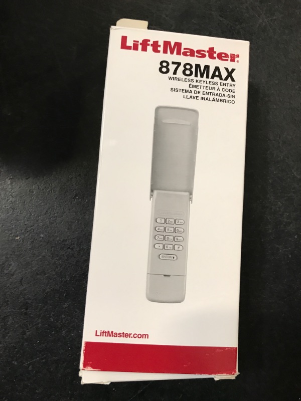 Photo 1 of LiftMaster 878MAX Garage Door Keypad Wireless and Keyless Entry System for Easy Entry
