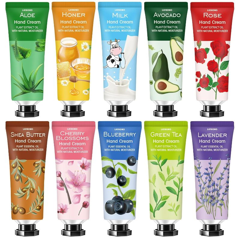 Photo 1 of 20 Pack Moisturizing Hand Cream Scents: Avocado, Aloe, Blueberry, Cherry Blossom, Green Tea, Honey, Lavender, Milk, Rose, & Shea Butter For Dry Hands New