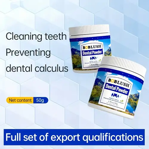 Photo 1 of boblush Dental Powder - Dog Breath Freshener - Teeth Cleaning Made Easy – Targets Tartar & Bad Breath - Formulated for Small Dogs 
