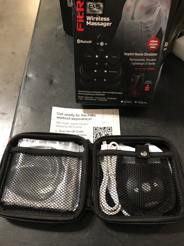 Photo 1 of Fitrx Electrode Wireless Therapy - Rechargeable Wireless Tens Massager Control with App
