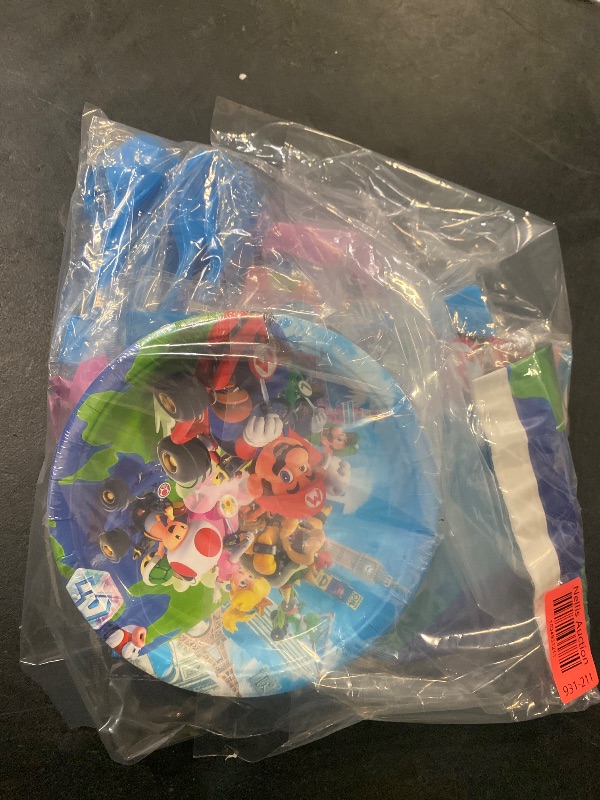 Photo 1 of 186PCS For 20 guests Super Video Games Party Supplies Kit Birthday Party Supplies Tableware Kit Theme Birthday Banner, Balloons gift bags baby shower
