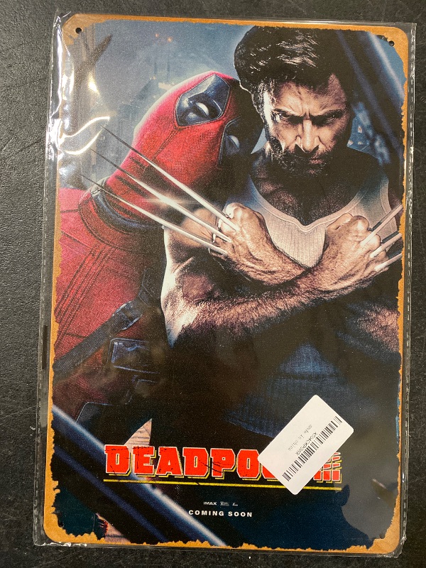 Photo 1 of deadpool & wolverine aluminum wall hanging