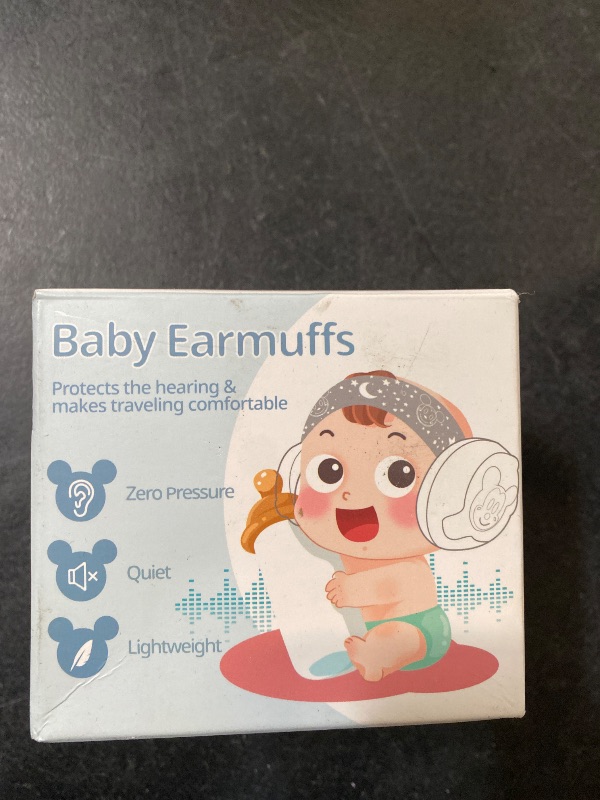 Photo 1 of Baby Ear Protection,Infant Earmuffs Noise Cancelling Headphones for Babies 0-36 Months with Adjustable Headband,25dB Baby Sound Proof Headphones,Ideal Baby Travel Essentials for Plane/Sleep
