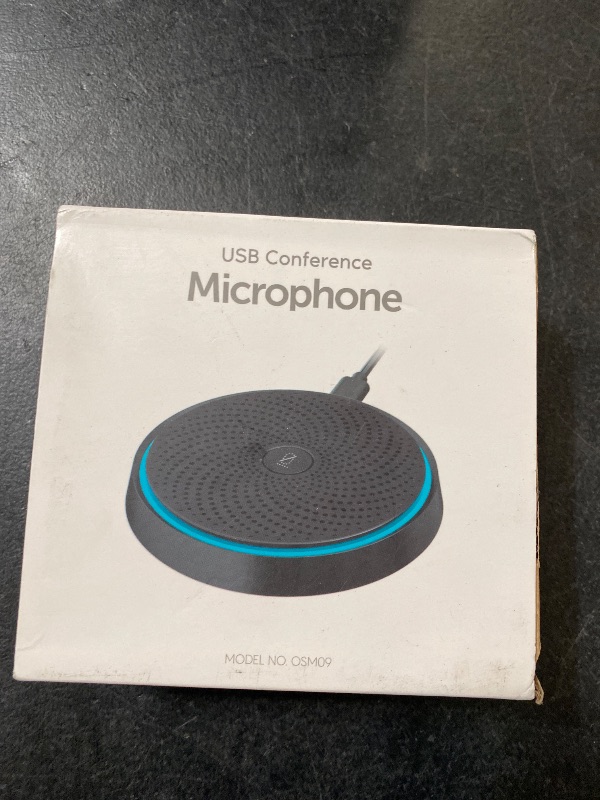 Photo 1 of WISE TIGER USB Conference Microphone for Gaming, Skype, Zoom - 360 Omnidirectional Condenser PC Mic with One-Key Mute, Plug & Play Laptop Desktop Microphone
