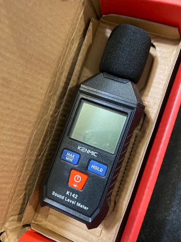 Photo 1 of Digital Decibel Meter - Portable SPL Meter with Backlit LCD Display (35-130dB(A) Range) - MAX/MIN Data Hold - Noisemeter - Digital dB Reader Meter for Home, Classroom, Workshop, and Office Use