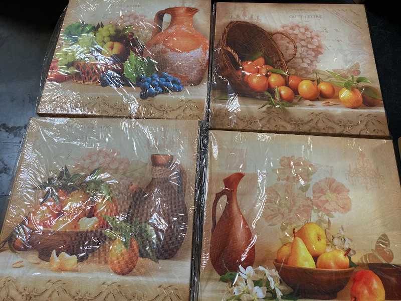 Photo 1 of Kitchen Wall Decor Canvas Art for Dining Room Vintage Theme Fruit Pictures Farmhouse Rustic Signs Paintings Bar Accessories Realism Colorful Framed Decorations 4 Pcs/Set
