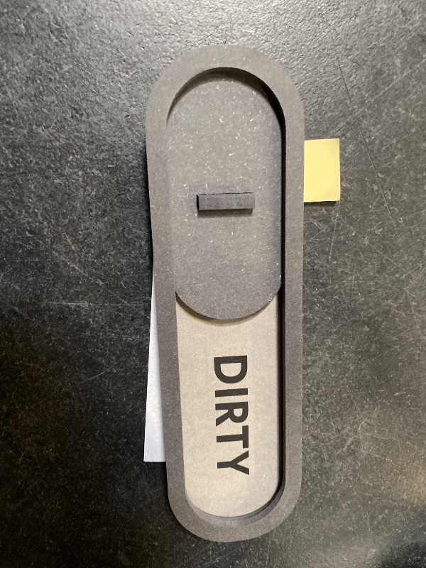 Photo 1 of GEEKBEAR Clean Dirty Dishwasher Slider Sign (Gray) - Made with Premium MDF Wood - Wood Slider Indicator with Bold Text
