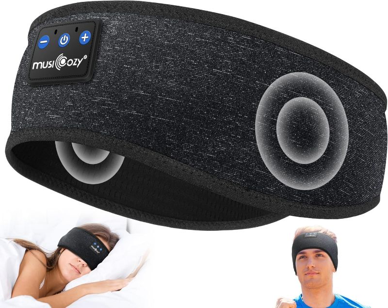 Photo 1 of MUSICOZY Sleep Headphones Bluetooth 5.4 Sports Headband, Wireless Music Headband with Sleep Mask Earbuds for Running, Workout, Yoga, Cool Tech Gadget Gift
