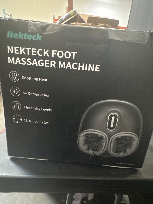 Photo 1 of Nekteck Shiatsu Foot Massager Machine and Heat, Air Compression with Deep Kneading Therapy, Relax for Home or Office (Large Size)
