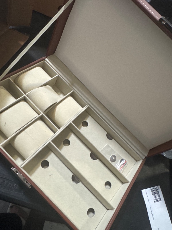 Photo 1 of UNNS Leather 6 Watch Box Jewelry Box and 3 Glasses Storage Box and Sunglasses Glasses Display Box Watch Storage Box (Color : B)
