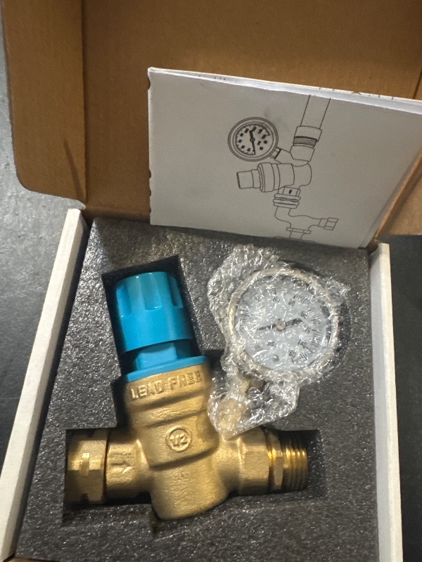 Photo 1 of Upgraded RV Water Pressure Regulator, Water Pressure Regulator with Adjustable Handle, Water Pressure Regulator for RV Camper, with Oil Gauge, for RV Camper Travel Trailer
