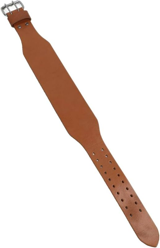 Photo 1 of Weightlifting Belt, 1 Layer Leather Double Prong Power Lifting Back Support for Men Women for Gym, Weightlifting, Strength Training
