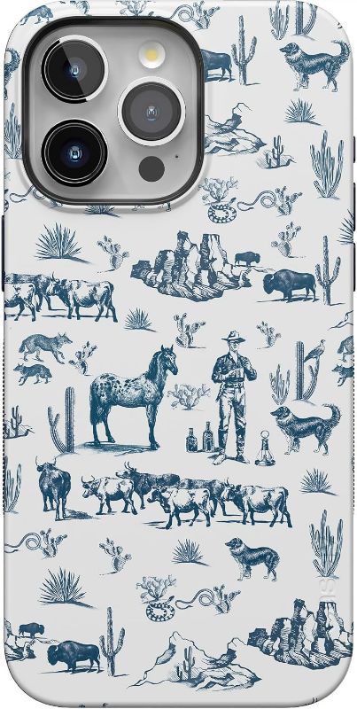 Photo 1 of Casely iPhone 15 Pro Case | Wild West Adventure | Desert Western | Bold Extra Protective Design | Compatible with MagSafe and Action Button
