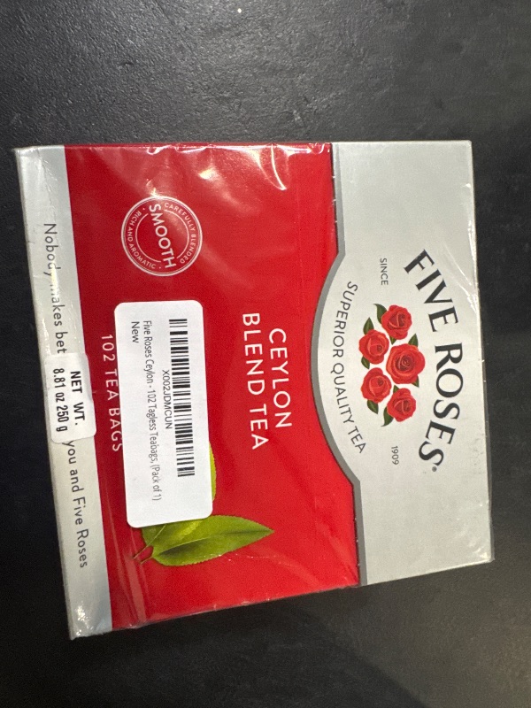 Photo 1 of Five Roses Ceylon - 102 Tagless Teabags, (Pack of 1)
