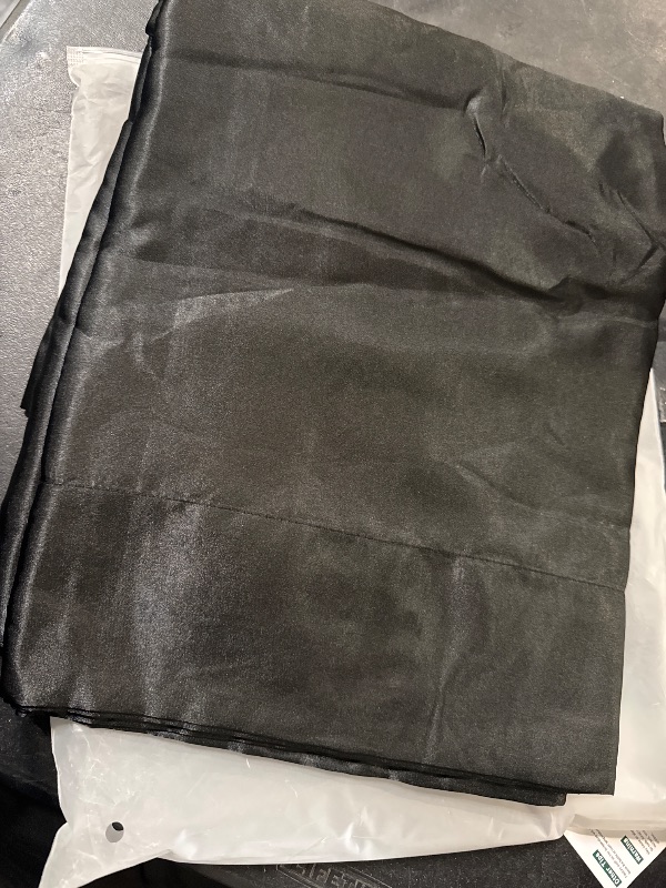Photo 1 of Love's cabin Satin Queen Sheets Set - 4 Piece Black Silky Bed Sheets Set with Deep Pocket, Luxury Silk Feel Satin Queen Size Sheet Set (1 Flat Sheet,1 Fitted Sheet,2 Pillow Cases)
