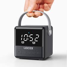 Photo 1 of Portable Small Bluetooth Speaker Wireless with HD Sound,Alarm Clock Bluetooth Speaker,Digital Display,TWS Pairing,Supports TF Card/AUX,Office Accessories for Home Decor/Outdoor/Party/Gift(Blue)
