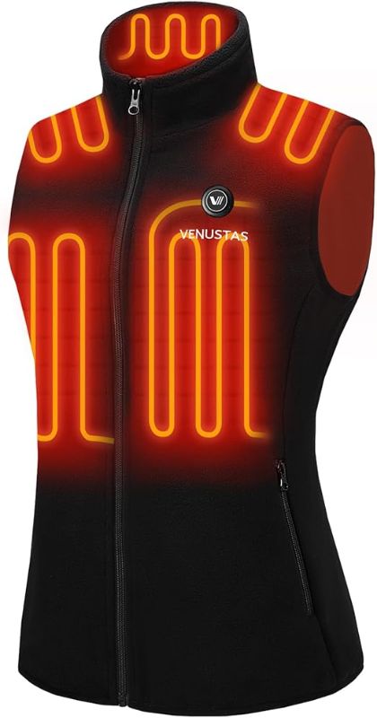 Photo 1 of (M) Venustas Women's Heated Vest, Up to 20 Hours Warmth, Heated Fleece Vest with Battery Included
