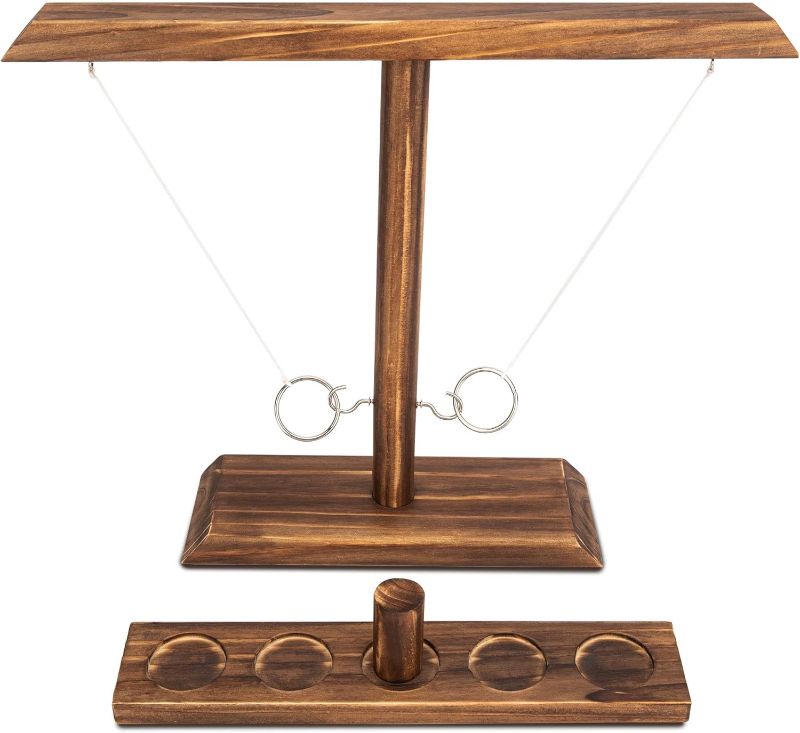 Photo 1 of DreamToyz Ring Toss Games for Adults, Yard Games, Patio Decor, Outdoor Indoor Games, Wooden Hook and Ring Game for Bars, Home, Party, 15.7" X 13" Large Size
